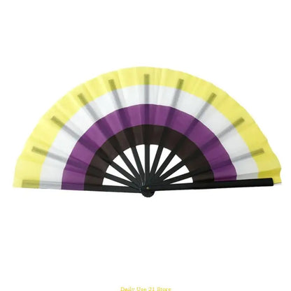 Rainbows Folding Fan Colourful Fan LGBTs Gay Prides Party Summer Music Festival