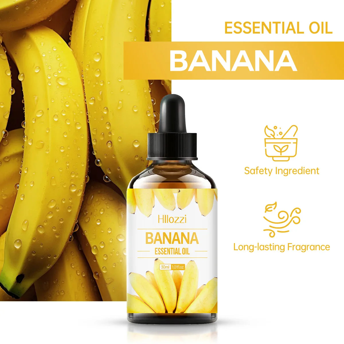 30ml banana essential oil brightens skin, moisturizes, repairs hair, aromatherapy humidifier soap, multifunctional essential oil