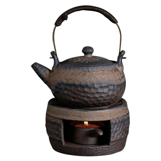 Ceramic Warm Tea Stove Ceramic Teapot Handle Pot Heating Furnace Kettle Tea Making Utensils Boiling Teapot Set Home Teaware Gift