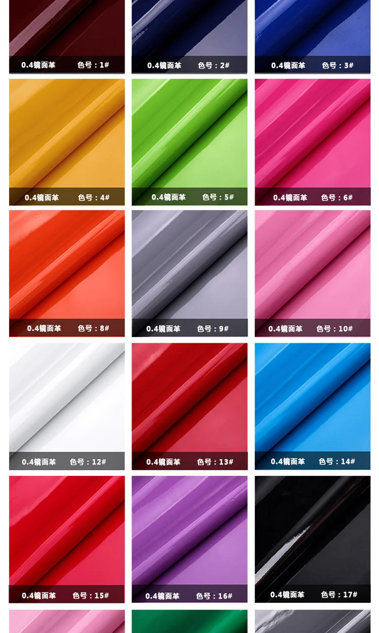 Pvc Patent Leather Fabric By The Meter for Jacket Skirt Bag Clothes Diy Sewing Cloth Waterproof Slightly Hard Wearable Glossy
