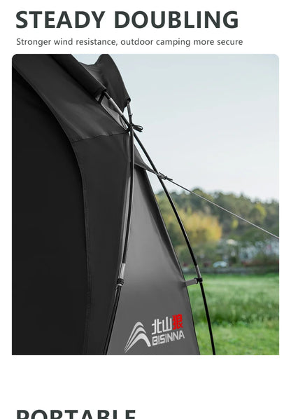 BISINNA Outdoor Camping Dome Tent Luxury Large Round Canopy Silver-coated Garden Awning Family Picnic Pergola Tent