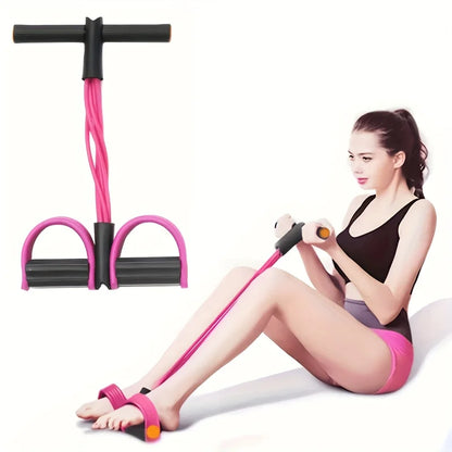Six-Tube Tensioner Multi-Functional Household Fitness Yoga Abdominal Strengthening Resistance Band Tension Rope Sit-Up Assistive
