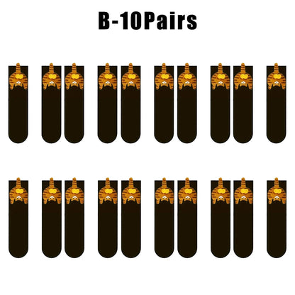 Cute Cat Socks with Balls Funny Cotton Socks Breathable Soft Cotton Socks Girl Women Socks Novelty Gifts for Cat Lovers