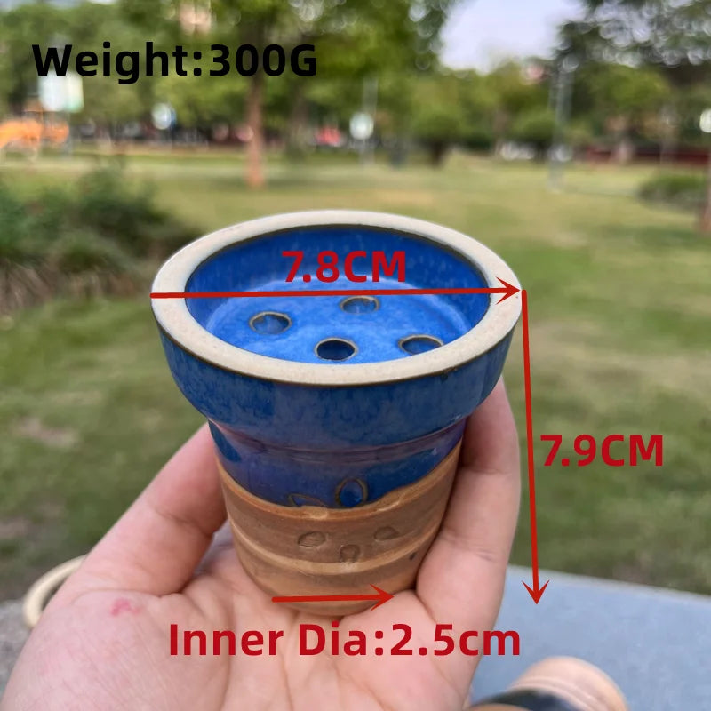 7 Holes Ceramic Tobacco Bowl for Shisha Hookah Chicha Cachimbas Nargile Smoking Accessories