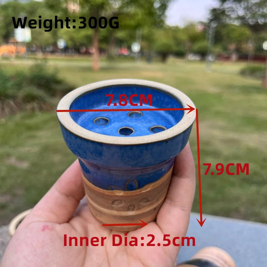 7 Holes Ceramic Tobacco Bowl for Shisha Hookah Chicha Cachimbas Nargile Smoking Accessories