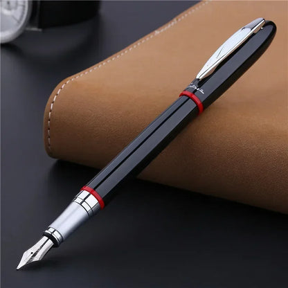 Picasso 907 High Quality Luxurious Montmartre Metal Black Iridium 0.5mm Point Pen with Yellow/Red Ring,Original Box Option