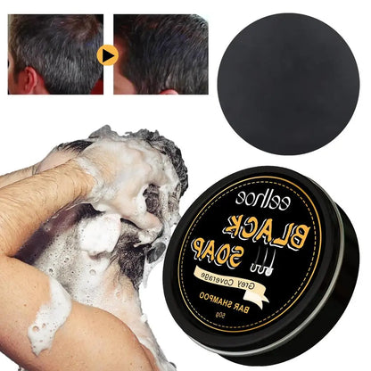 Hair Darkening Shampoo Bar White Hair To Black Shampoo Soap Black Hair Shampoo Cover Grey Hair Soap Conditioner Repair Essence
