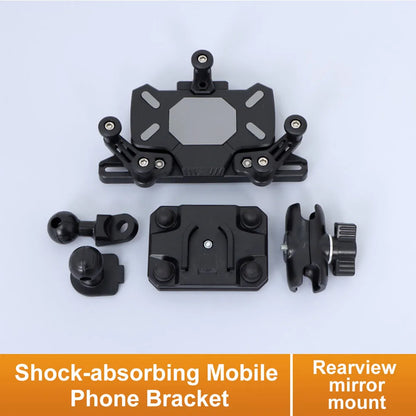 Universal Motorcycle Phone Holder Shock Absorbing Phone Mount Stand 360° Adjustable For iPhone 15 13 14 Pro Max More 4.7-7.1inch