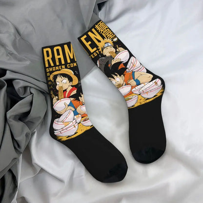 Fashion Men's Socks Harajuku Tony Tony Choppers Sock Luffys Zoros Trafalgar Law Anime Women's Socks Spring Summer Autumn Winter