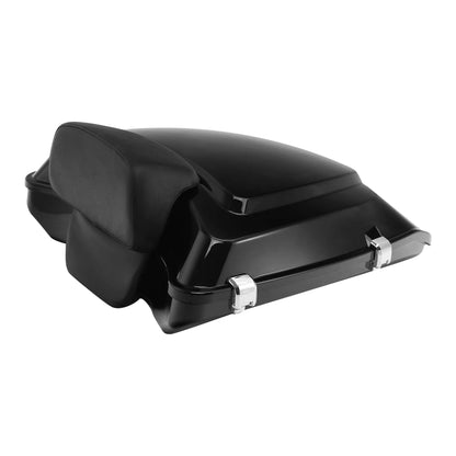 Motorcycle Razor  Trunk w/ Backrest For Harley  Touring Road King Electra Glide Street Glide Road Glide 2014-2025