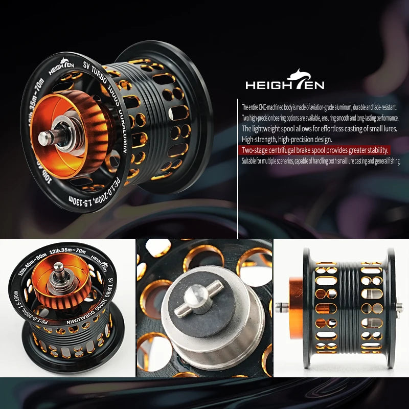 HEIGHTEN Shallow Spool For Daiwa Zillion Steez ct Ryoga Morethan Baitcasting Reel Lure Fishing