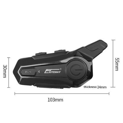 X1 Plus Motorcycle Bluetooth 1000M Intercom Helmet Headset For 2 Rider Intercomunicador Moto Waterproof Interphone Earphone