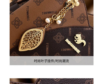 Luxury Brand Designer Women'S Handbag Leather Printed Shoulder Bag Large Capacity Classic Retro Crossbody Bag Commuting Tote Bag