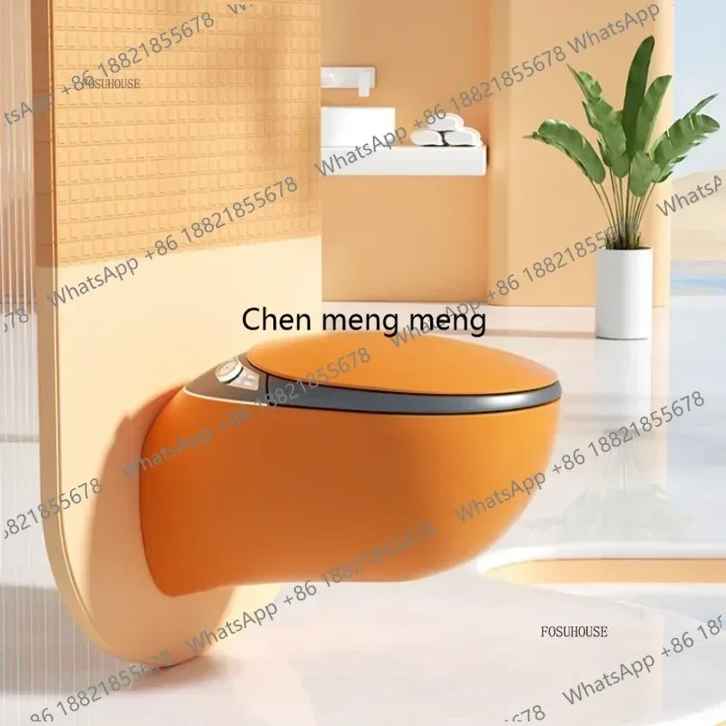 A50 Automatic Color and Black Smart Toilet for Bathroom Fixture Home Wall-mounted Wc Toilets with Tank Automatic Flip