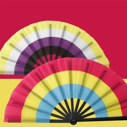 Rainbows Folding Fan Colourful Fan LGBTs Gay Prides Party Summer Music Festival