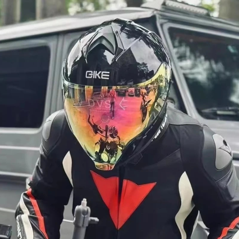 Qike FP02 Motorcycle Helmet Flip Up Helmet Qike FP02 Visor QIKE Prats Dual Visor Casque Moto Street Bike Long Visor Casco Moto