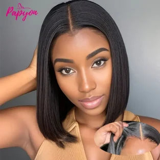 2026 NEW Short Bob Wigs Straight Glueless Wig Ready To Wear  Wigs Pre Cut Elastic Drawstring Upgraded No Glue Lace Air Wig