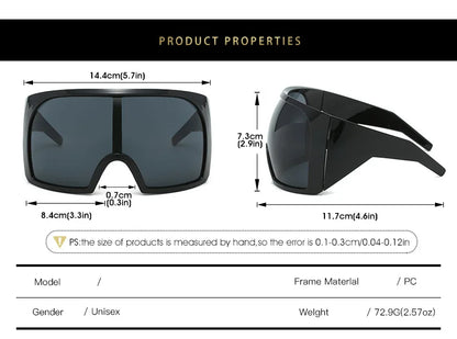Oversized Sunglasses Men Wrap Anti Wind Personal Large Shades Futuristic Fashion Future Shield Uv400 Cycling Motorcycle