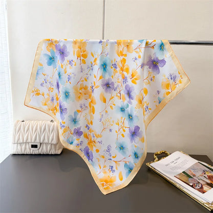 Fashion Paisley Print Silk Hairbands Scarf Women 2025 New Elagant Bandana Neck Kerchief Head Bands Foulard Female Scarfs