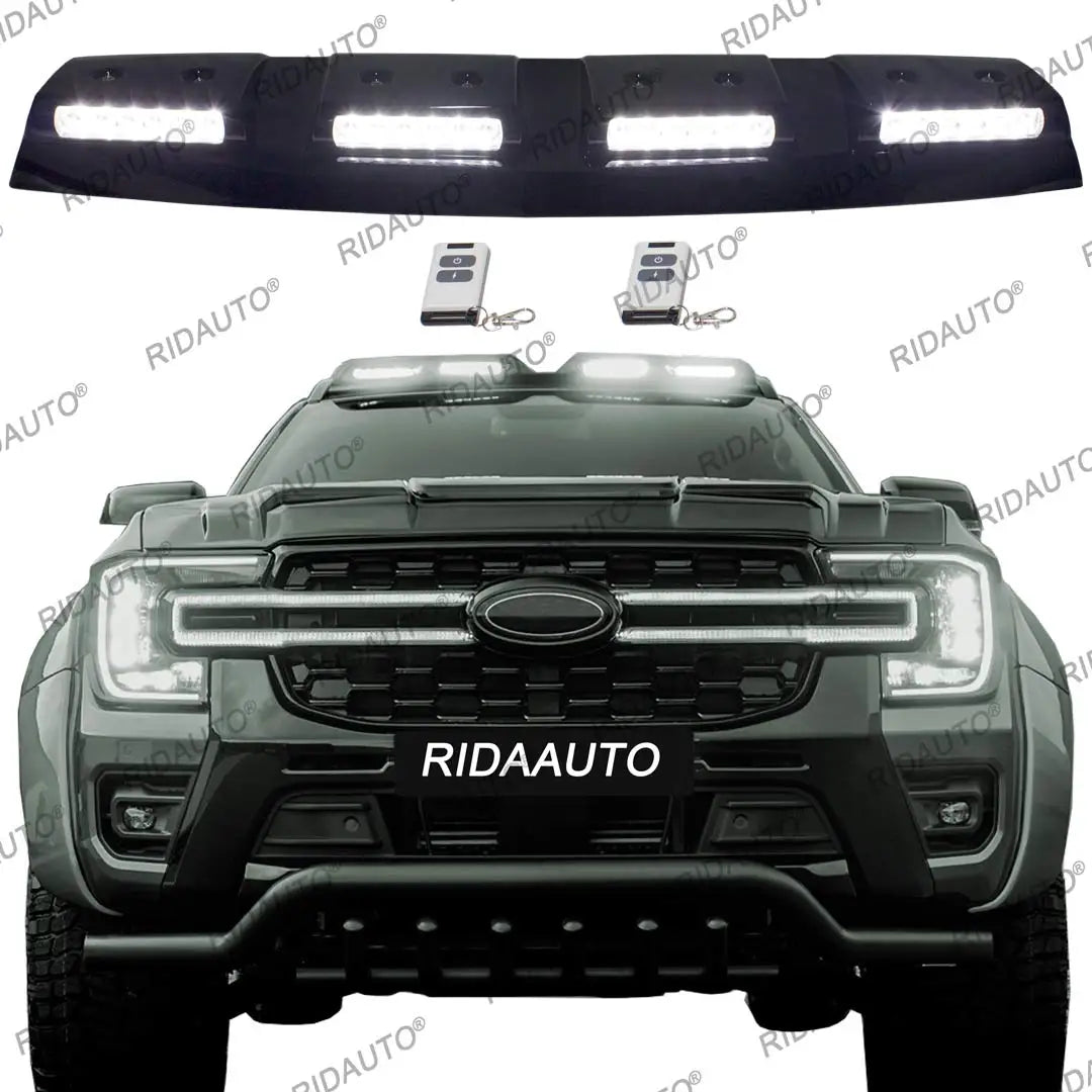 LED Light Spoiler Offroad For FORD RANGER VW Amarok 2023-2025 T9 4X4 Modified Roof Light Pod Bar Pickup White LED Roof Rack