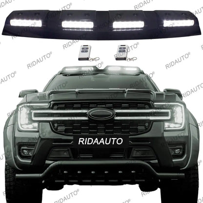 LED Light Spoiler Offroad For FORD RANGER VW Amarok 2023-2025 T9 4X4 Modified Roof Light Pod Bar Pickup White LED Roof Rack