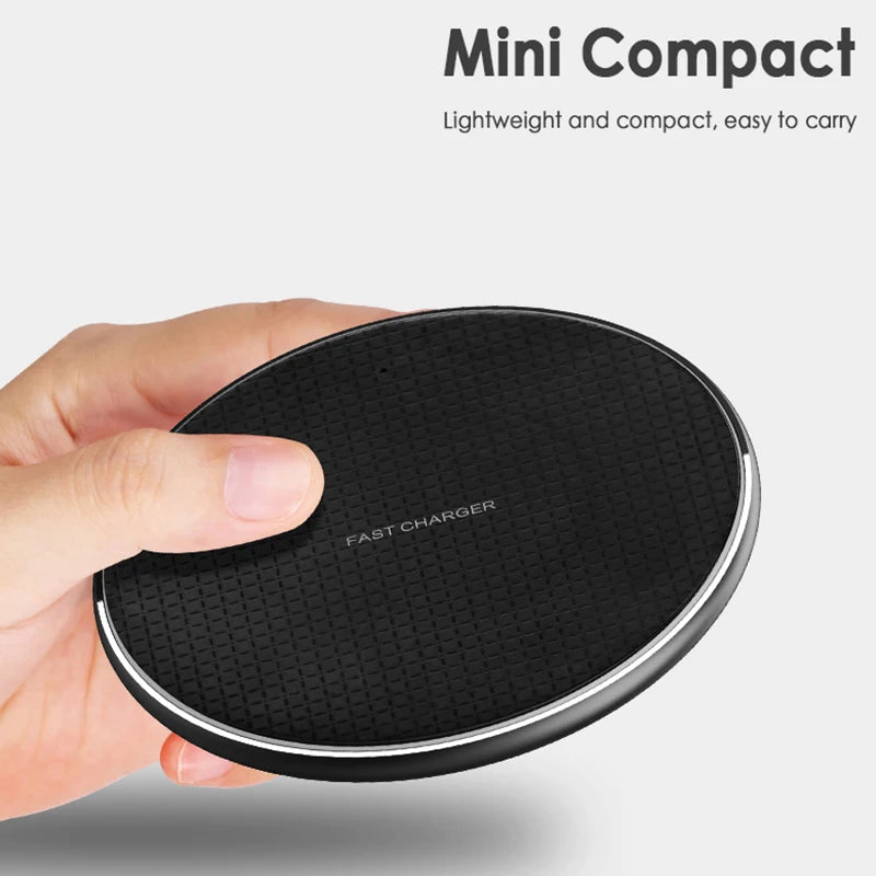 15W Wireless Charger Fast Charging Pad for Samsung S20 S10 Note 20 10+ S9 iPhone 11 12 Pro Xs Max X 8 Metal Wireless Charge Dock