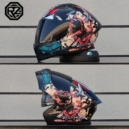 2025 High Quality Motorcycle Helmet Modular Flip Helmet Casco para Motos Dual Lens Full Helmet Casco para Motos DOT Approval