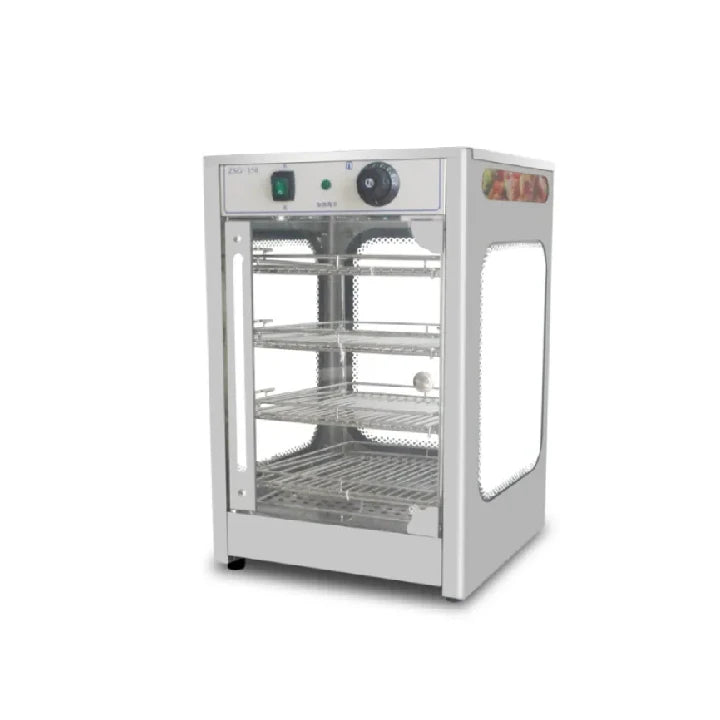 4 Layers Commercial 800W Stainless Steel Pizza Warmer  Display Showcase Hot Food Display Patty Warmer