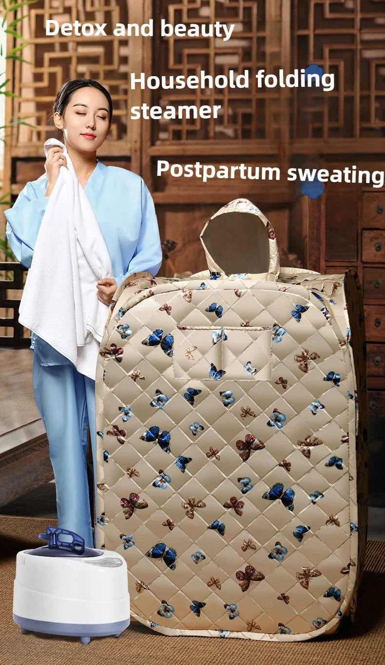 Sweat Steaming Box Household Single Steam Sauna Bath Box Sweating Whole Body Fumigation Machine Foldable Box US JP