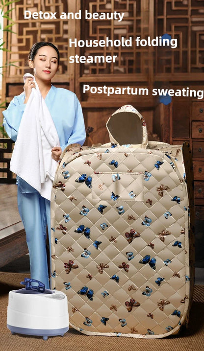 Sweat Steaming Box Household Single Steam Sauna Bath Box Sweating Whole Body Fumigation Machine Foldable Box US JP