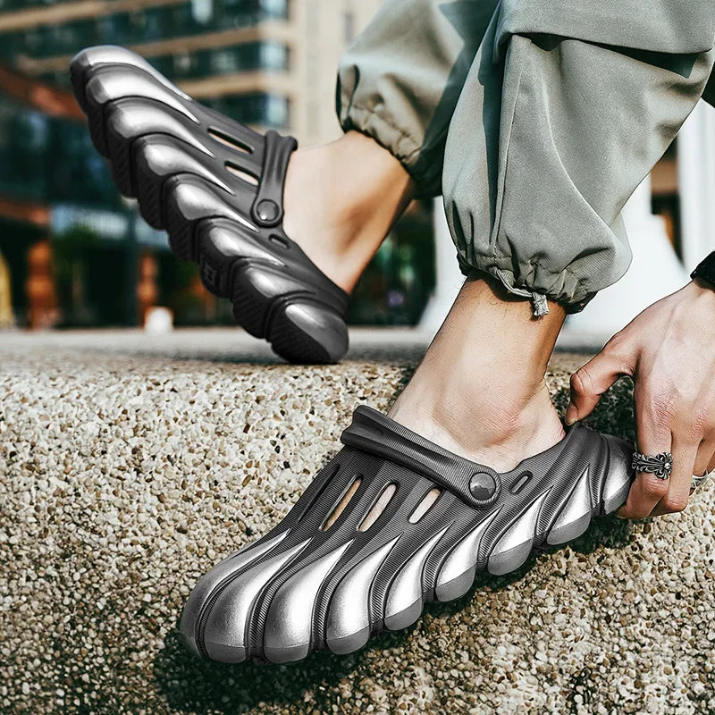 High Quality Summer Men Sandals Slippers Outdoor Beach Comfortable Soft Clogs Mens Beach Sandals Mens Casual Shoes Garden Shoes