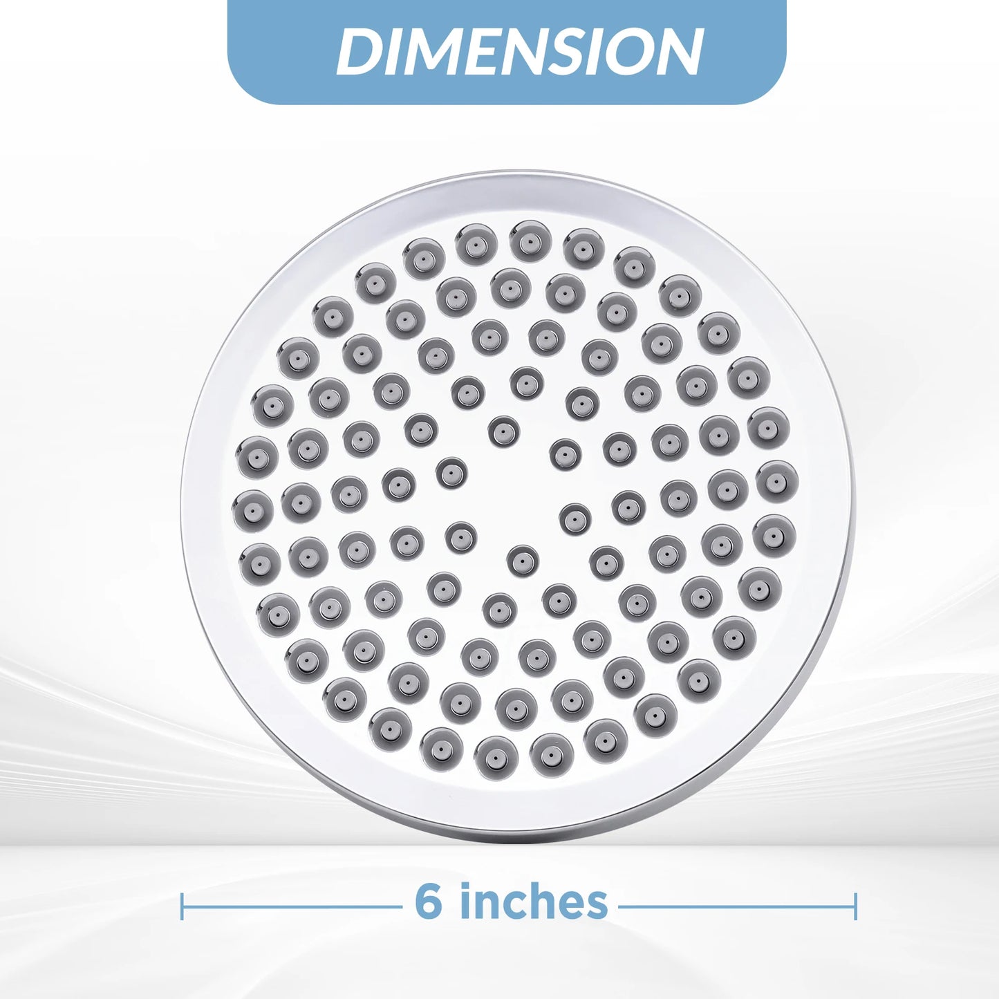 Shower Head High Pressure Rain Adjustable Stainless Steel 6 Inch Wall Mounted Rainfall Shower Bathroom Accessories Replacement