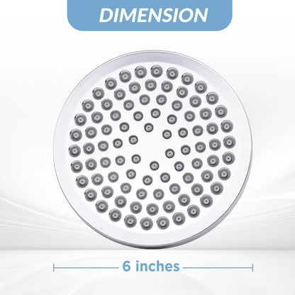 Shower Head High Pressure Rain Adjustable Stainless Steel 6 Inch Wall Mounted Rainfall Shower Bathroom Accessories Replacement