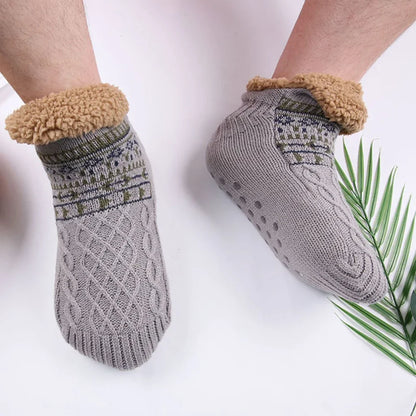 Thermal Mens Slipper Socks Fluffy Winter Warm Non-slip Floor Socks Thickened Home Sleeping Soft Snow Socks Sleep Carpet Socks
