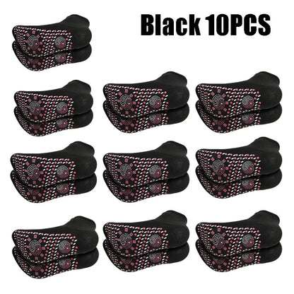 1/5pairs Tourmaline Heating Socks Winter Warm Thermal Health Care Socks Slimming Health Short Sock Magnetic Therapy Sock