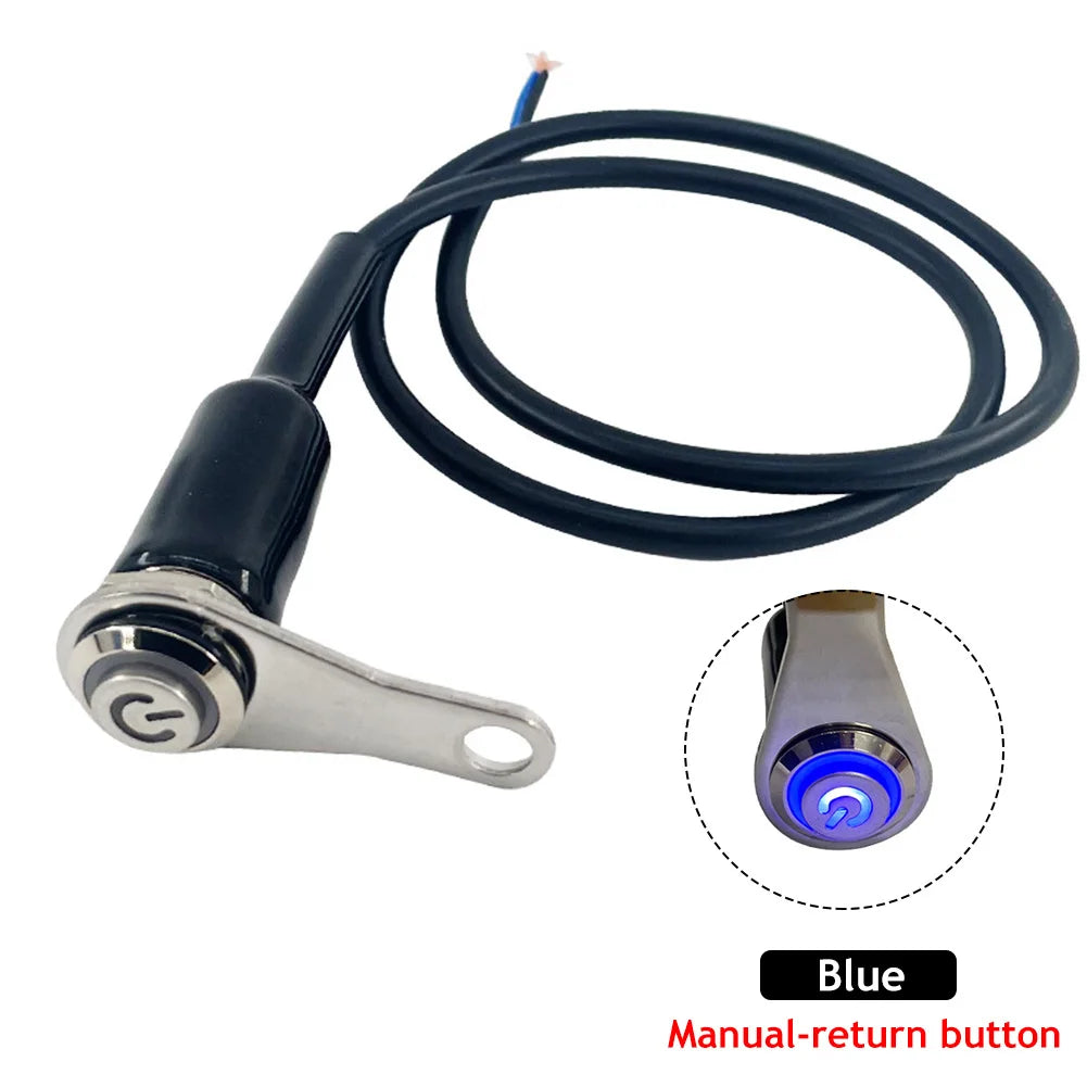 12V Motorcycle Switches ON+OFF Handlebar Mount Aluminum Alloy Waterproof Motorbike Horn Fog Light Lamps Push Button Switch