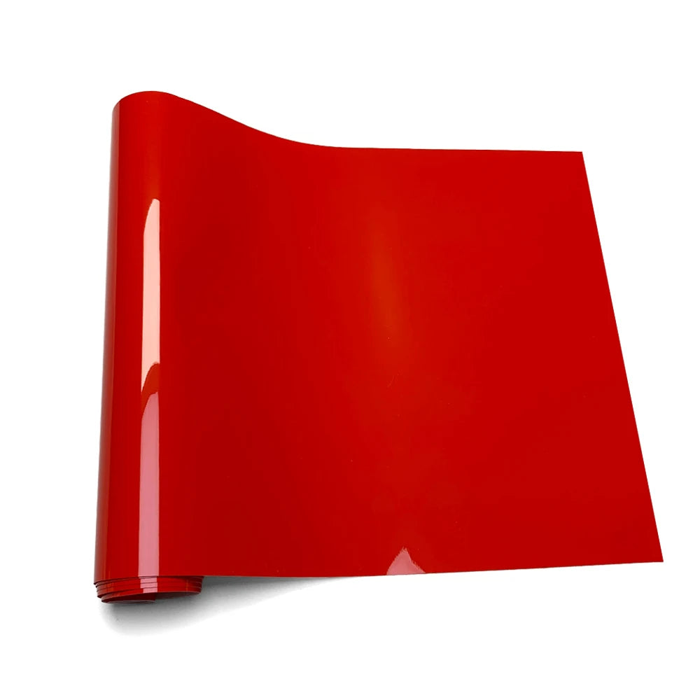 Red Series Wrap Vinyl Car Wrapping Film Bubble-free Vehicle Decoration PET Waterproof External Car Stickers Carbon Fiber Glossy