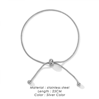 Korean Adjustable Stainless Steel Necklace for Women High Quality Design Gold Color Snake Chain Jewelry Wholesale Dropshipping