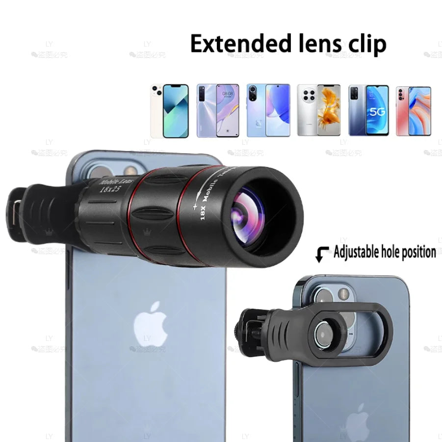 CAOX 18x25 Portable Outdoor High-Magnification Monocular Telescope, Low Light HD Telescope for Hiking, Concert, Photography