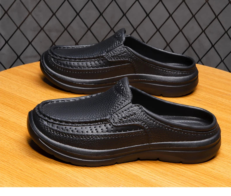 New Fashion Sandals High Quality Slippers Soft Sole Beach Sandals Men Slip On Driving Shoes Chef Shoes Breathable EVA Shoes