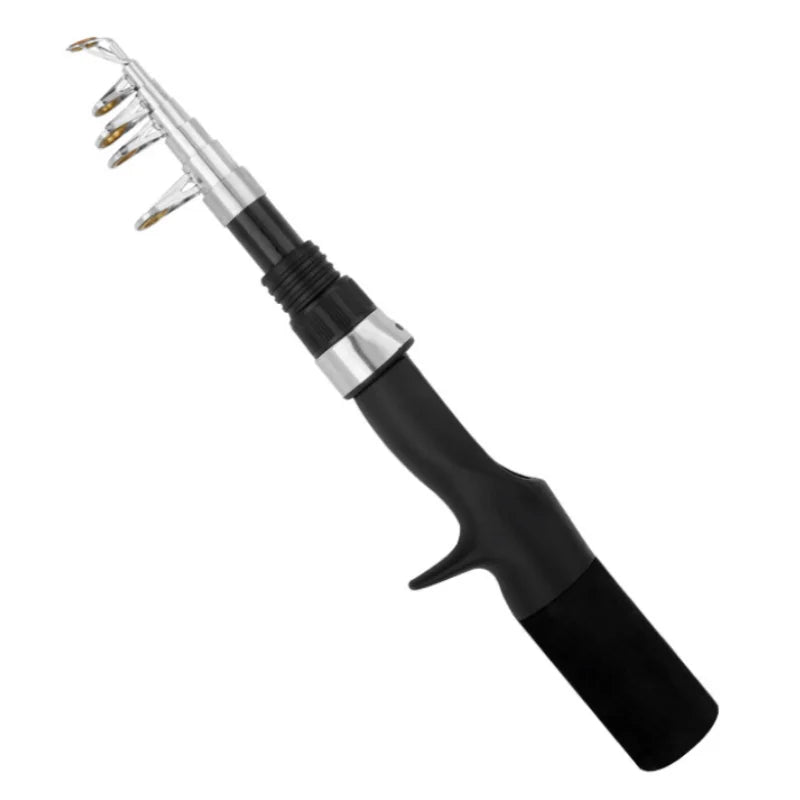 1.15m Portable Mini Telescopic Short Spinning Fishing Pole Pocket Travel Fishing Rod For Saltwater Freshwater Fishing Accessorie