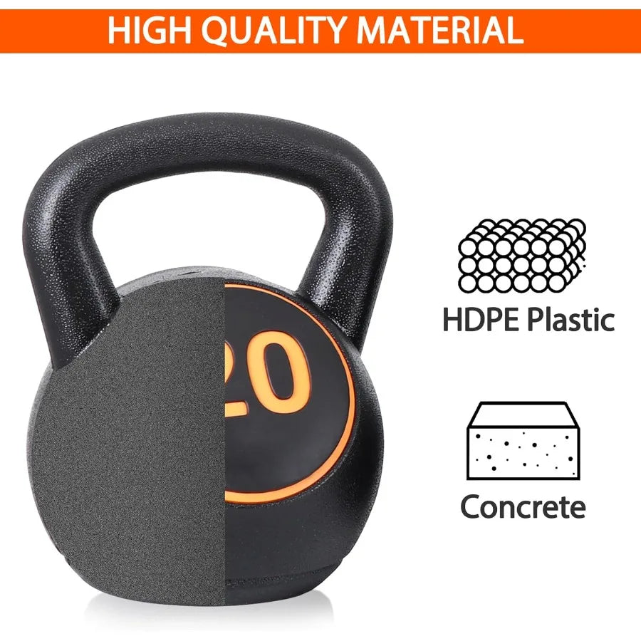 Kettlebell Sets 3/4 Piece for Women Men Home Gym Exercise Kettle bell Fitness Strength Training Kettlebells 5/10/15/20 lbs Full