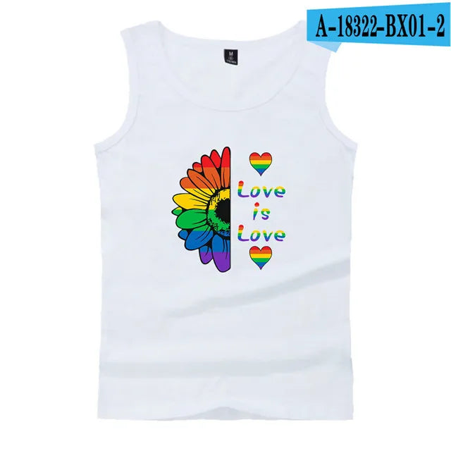 Fashion LGBT Love men tank top LGBT Flag fitness sleeveless shirt Lesbian Gay summer vest LGBT pride tank tops Men's clothing