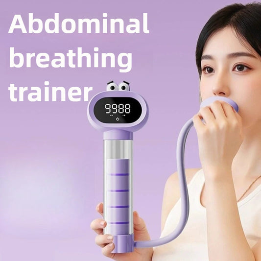 Breathing Trainer Device Adjustable Resistance Portable for Home Gym Fitness Core Strength Lung Capacity Enhancement Athletes