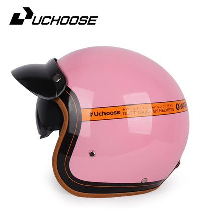 DOT Certificated Retro Motorcycle Helmet Cafe Racer Open Face Casco Moto Motorcycle Accessories Men Moto Helmets