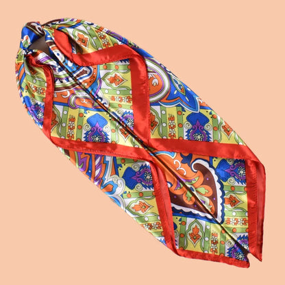 1PCS Ladies Multicolor Peacock Feather Pattern Large Tassel Shawl Fashionable Wrap Scarf for Travel Party Ladies Silk Scarf