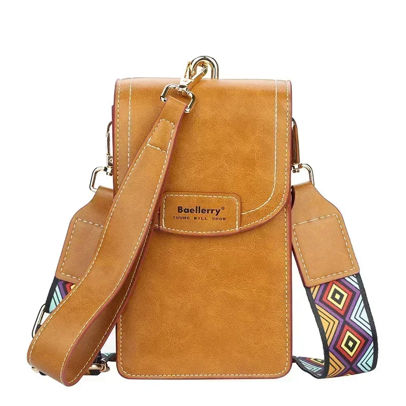 Korean edition phone bag New Baellerry fashion phone bag Buckle Crossbody Phone Bag Fashion Versatile Shoulder Bag