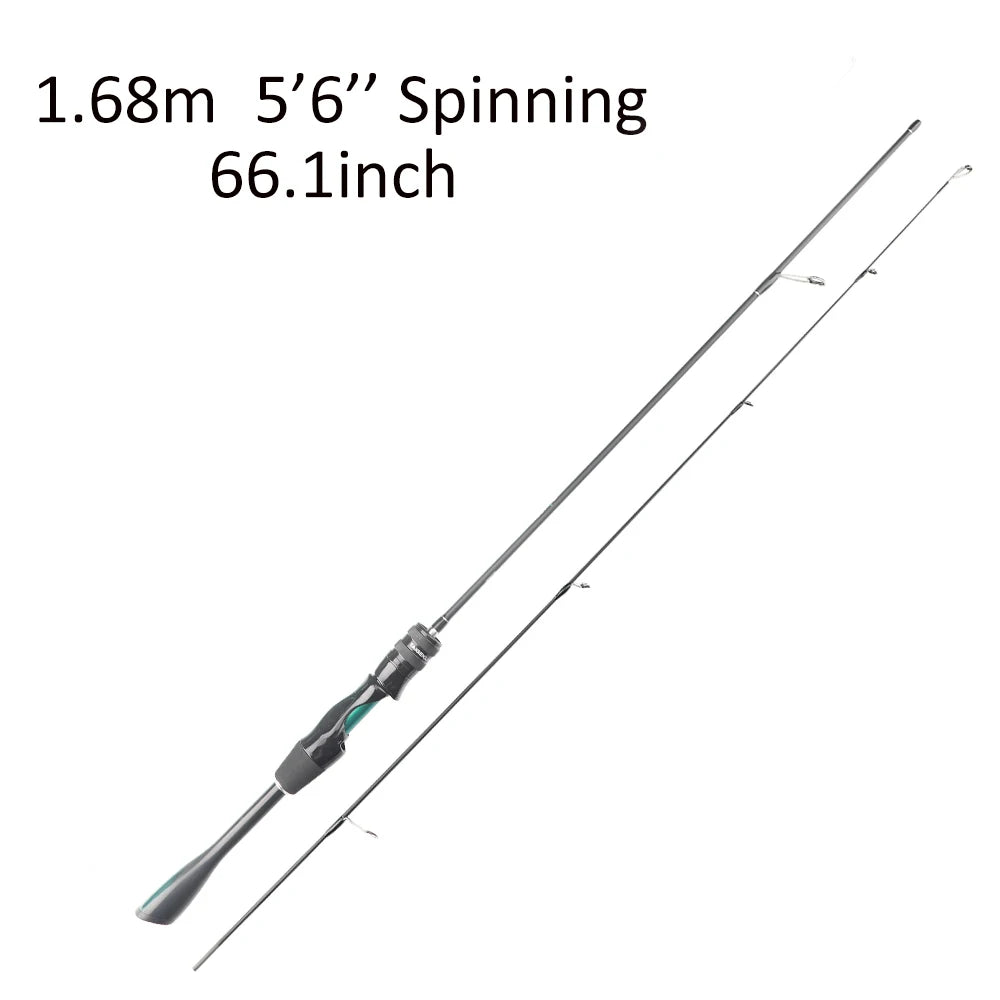 FISHINGFANS ORCA ULTRALIGHT UL SOLID TIP TAPERED HANDLE TROUT LAKE RIVER SPINNING CASTING FISHING ROD