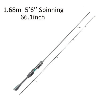 FISHINGFANS ORCA ULTRALIGHT UL SOLID TIP TAPERED HANDLE TROUT LAKE RIVER SPINNING CASTING FISHING ROD