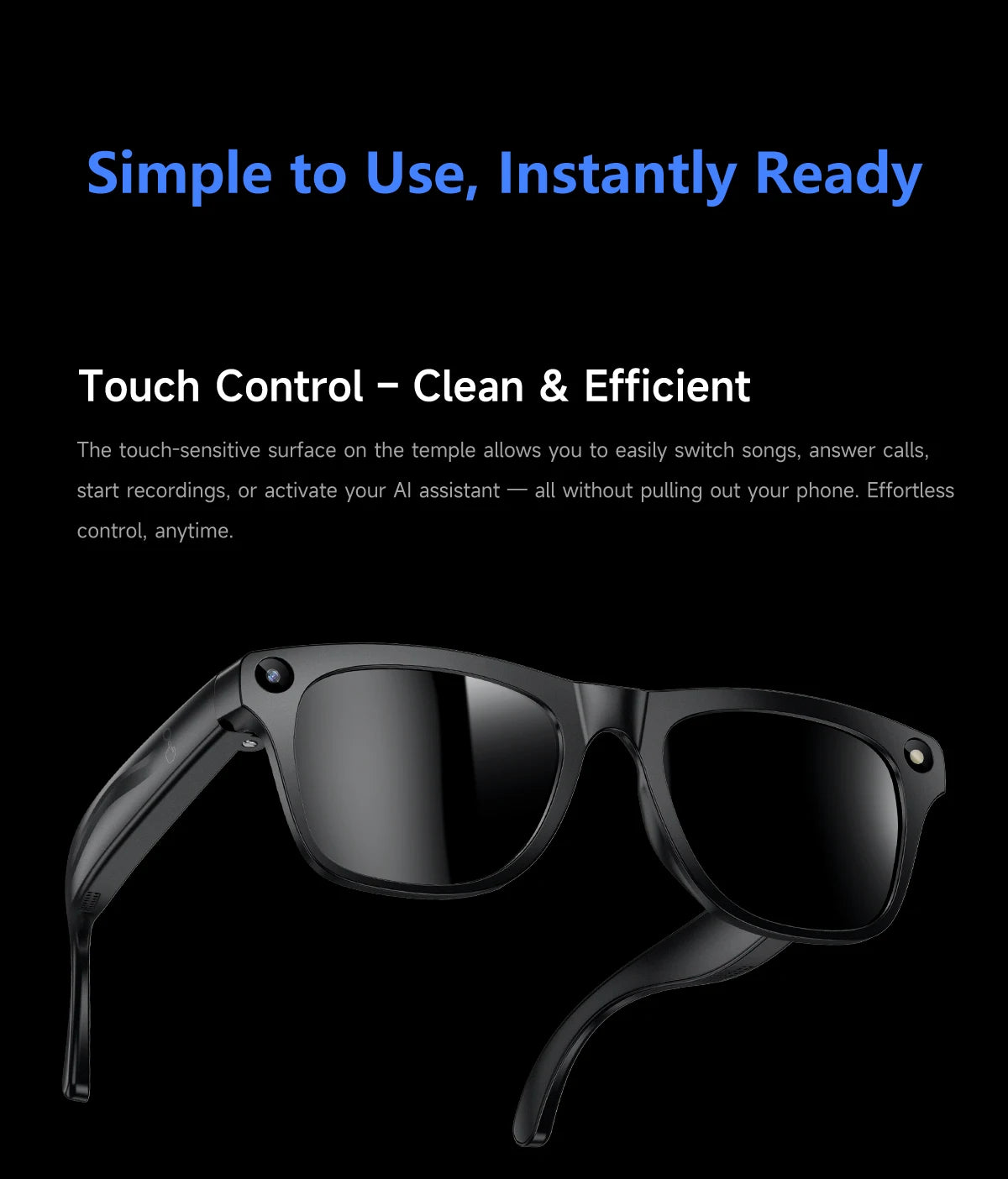 2026 AI Smart Glasses Camera Video Recording AI Photo Recognition Bluetooth Call Translation Voice Assistan Sunglasses Men Women